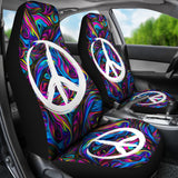 Peace Multicolor Car Seat Covers Set Of 2