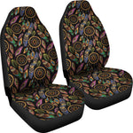 Boho Tribal Dream Catcher Feathers Car Seat Covers Set Of 2