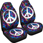 Peace Multicolor Car Seat Covers Set Of 2