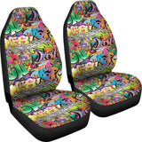 All Over Grafitti Car Seat Covers Set Of 2