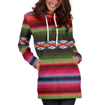 Women's Hooded Dress Aztec Art