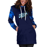 TickTock Blue Marble Women's Hooded Dress